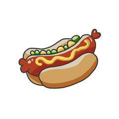 Hotdog hand draw