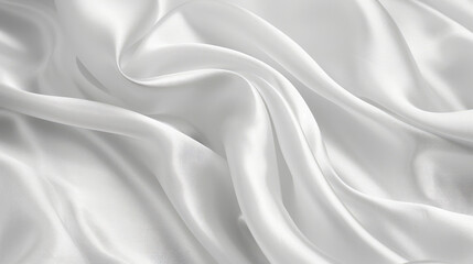 Obraz premium Blank White Silk satin background fabric texture 