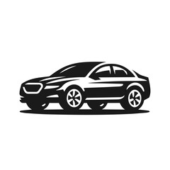 Vector silhouette of a Car for your logo isolated on white background