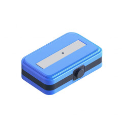 Blue and black electronic device isolated on white background, modern technology, portable gadget, high-quality image.