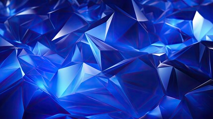 Obraz premium Dynamic blue polygon background with swirling motion and neon highlights