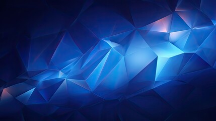 Dynamic blue polygon background with swirling motion and neon highlights