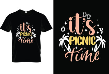 typhography t-shirt design its picnic time t-shirt design