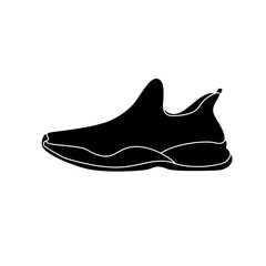Sneaker logo icon, shoe design illustration