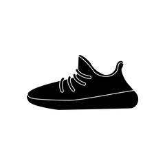 Sneaker logo icon, shoe design illustration
