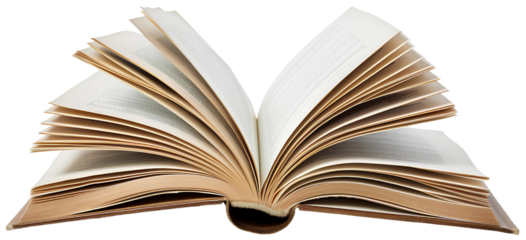 open book isolated on transparent background.