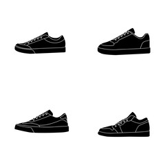 Sneaker logo icon, shoe design illustration