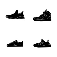 Sneaker logo icon, shoe design illustration