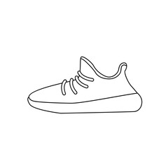 Line Sneaker logo icon, shoe design illustration
