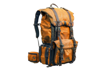 Backpack isolated on transparent background