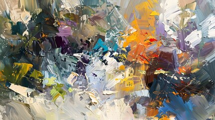 Captivating Burst of Expressive Abstraction in Vibrant Color Palette