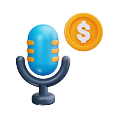 finance 3d render icon