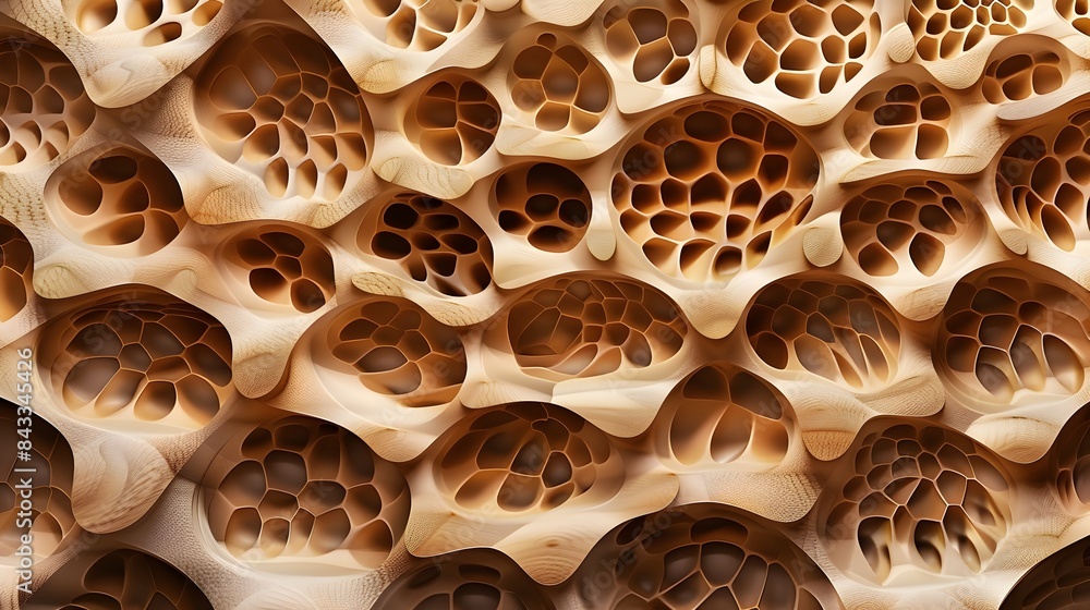 Poster intricate honeycomb texture with natural geometric patterns description this image showcases an incr
