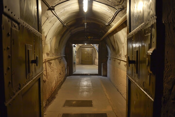 Fototapeta premium Hidden room inside a secretive underground bunker