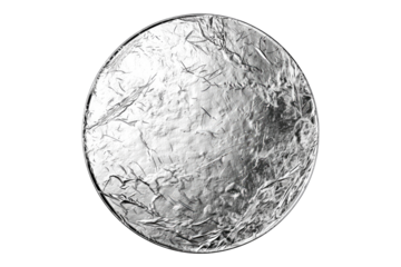 Coin em-based aluminium foil isolated on transparent background