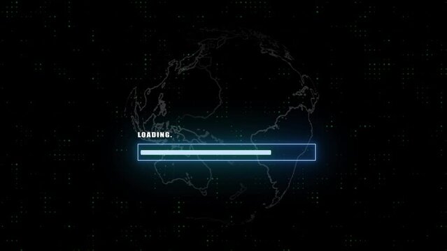 System hacked, data breach discovered, urgent security measures initiated, access denied, server hacked,  Cyber attack on network. Cybersecurity  alert on computer screen animation with earth map