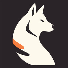 Dog Logo sticker cartoon style illustration