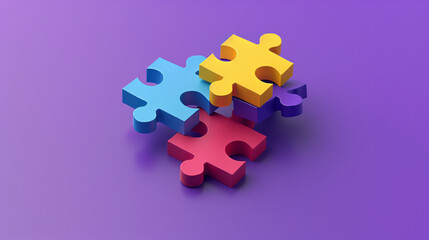 a group of colorful puzzle pieces