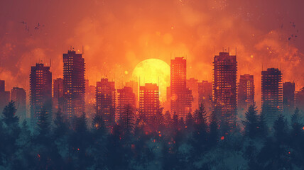 Fototapeta premium minimalist style flat logo of Vector construction illustration vector, white background generative ai