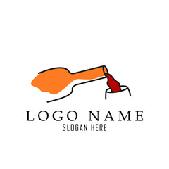 minimalist modern wine logo suitable for shop or bartender