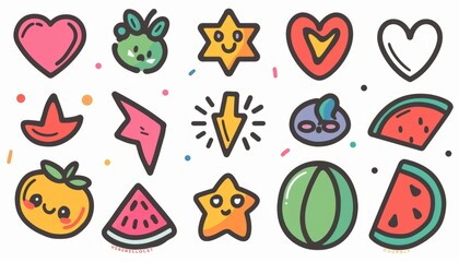 Fototapeta premium vector stickers pack