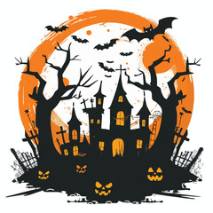 Helloween vector illustration for t-shirt	
