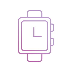 smart watch icon with white background vector stock illustration