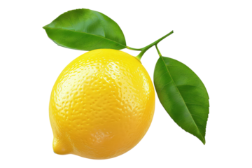 Lemon isolated on transparent background