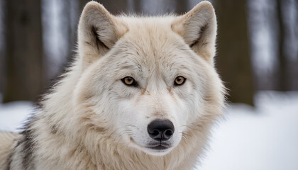 Obraz premium closeup of an arctic wolf