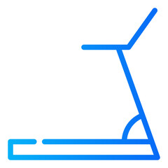 Treadmill outline gradient icon. vector thin line icon for mobile app, website, logo and presentation design.