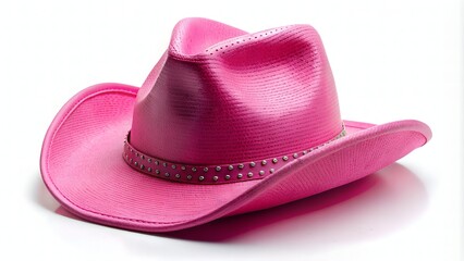 **pink cowgirl hat**..this is a high-quality image of a pink cowgirl hat. it is perfect for use in any project that requires a western or rodeo theme.