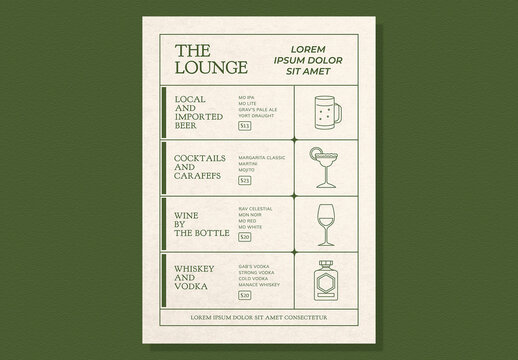 Cocktail Menu Template