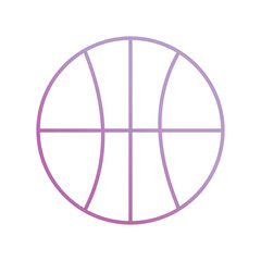 basket ball icon with white background vector stock illustration