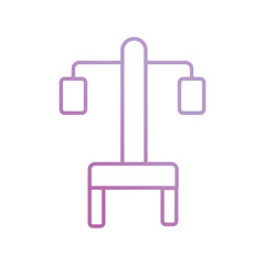 gym machine icon with white background vector stock illustration