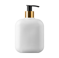 blank pump white bottle Skincare makeup product generic packaging mockup product shot for design layout, brown