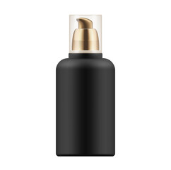 Blank cosmetic spray bottle , gold cap, mockup on white background, , Black spray bottle, Hand Sanitizer, Skin Antiseptic, Antibacterial Fluid, Hair Spray