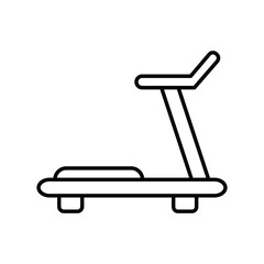 treadmill machine icon with white background vector stock illustration