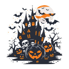 Helloween vector illustration for t-shirt	