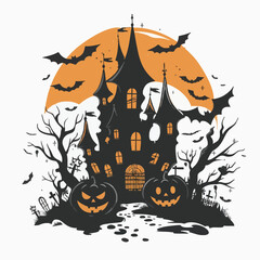 Helloween vector illustration for t-shirt	