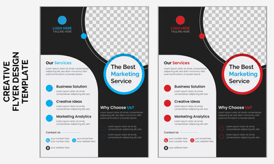  Professional modern Corporate business flyer template design set.