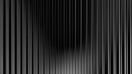 Obraz premium Modern 3D background with vertical lines, dark metallic texture
