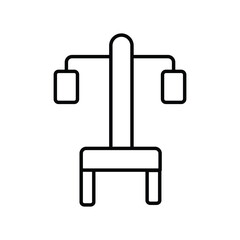gym machine icon with white background vector stock illustration