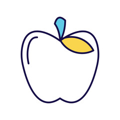 apple icon with white background vector stock illustration