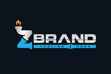 letter Z gas pipe logo