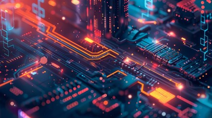 Obraz premium illustration of artificial intelligence technology background concept