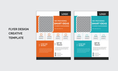 Corporate poster flyer design template and vector leaflet illustration layout with digital flyer design in A4 size.