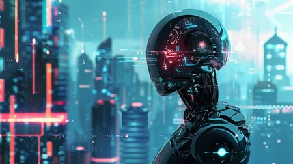 illustration of artificial intelligence technology background concept