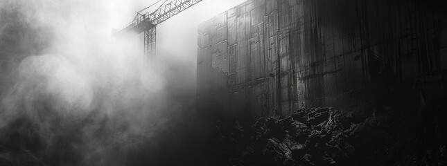 Website parts, website under construction, crane,generative ai