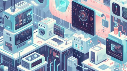 illustration of artificial intelligence technology background concept