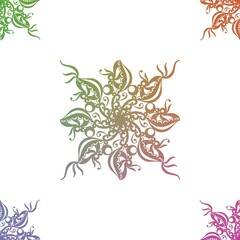 Abstract, Doodle lines in abstract flower circles, Lines with many colors without fixed shapes forming a picture, Beautiful multicolored lines forming an image, Doodle lines, Patterns.